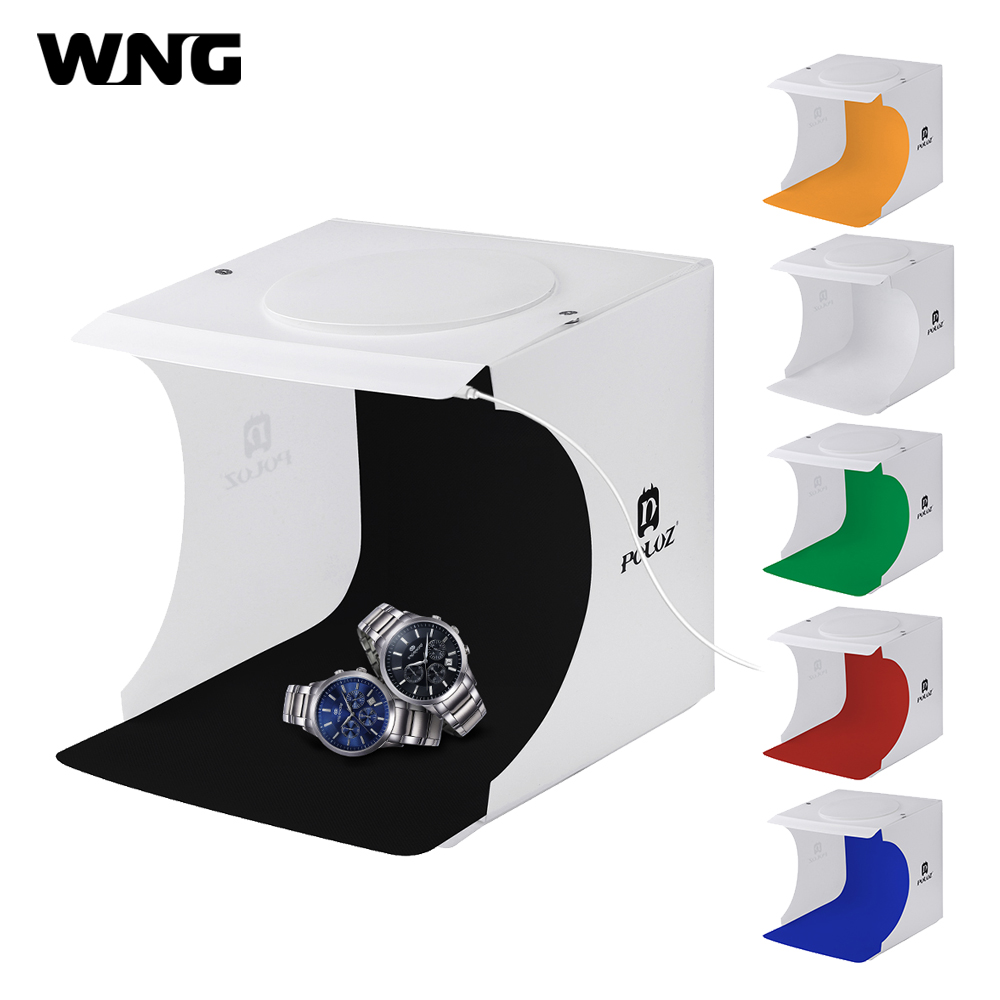 20*20cm 8 Mini Foldable Camera Photo Studio Soft Box Built In LED Photography Light Tent Softbox Light Room Tabletop Shooting