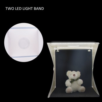 2 LED Folding Lightbox 40*40 Portable Photography Photo Studio Softbox Adjustable Brightness Light Box For DSLR Camera