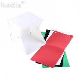 24cm / 9 mini Folding Lightbox Photography Studio Softbox LED Light Soft Box Camera Photo Background Box Lighting Tent Kit