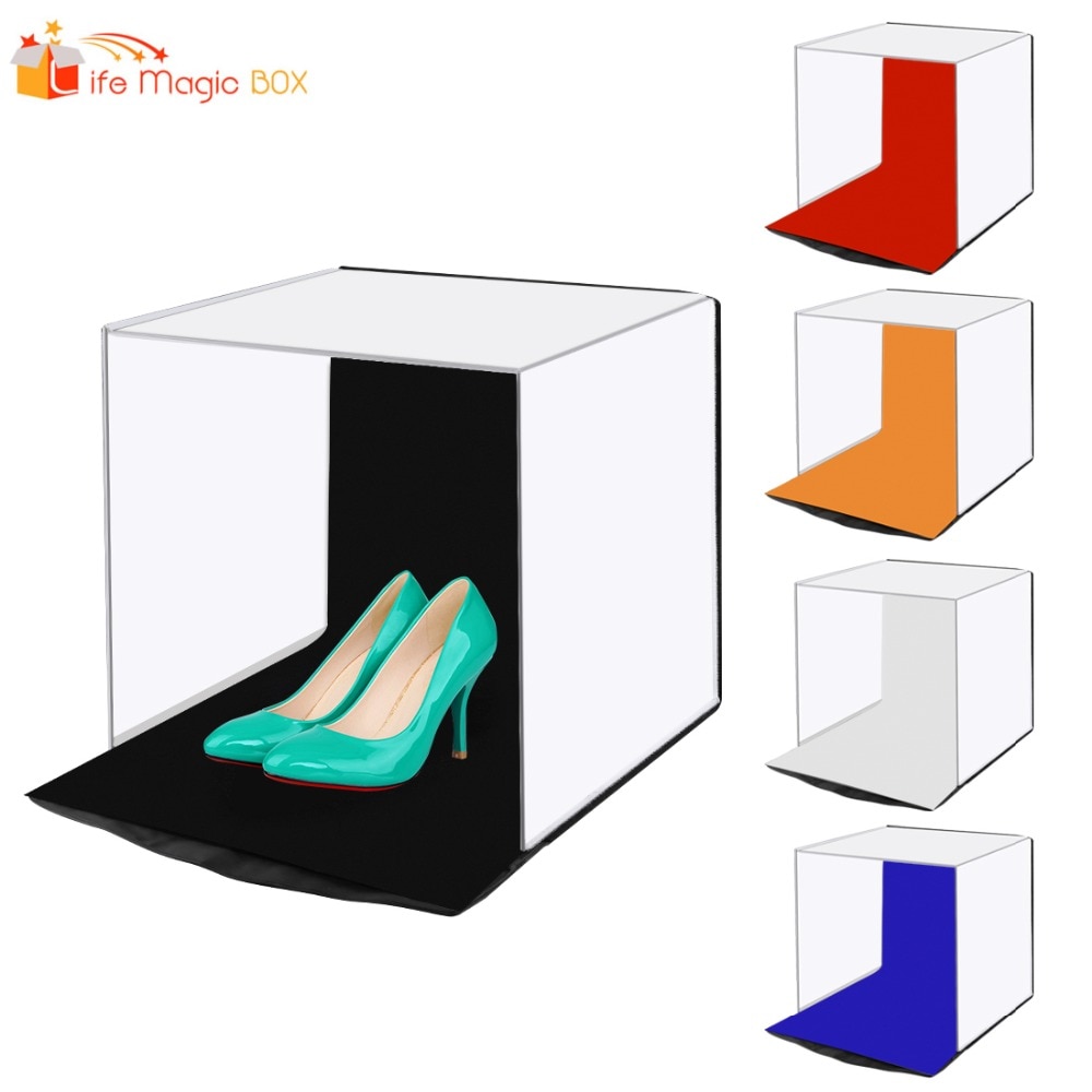 40 Cm Portable Still Life Soft Light Box Jewelry Photography Softbox  (with 5 Color Backgrounds) Portable Photo Studio Tent