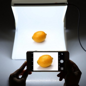 SOONHUA Portable Folding Lightbox Photography Studio Softbox LED Light Soft Box Tent Kit for Phone DSLR Camera Photo Background