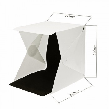 SOONHUA Portable Folding Lightbox Photography Studio Softbox LED Light Soft Box Tent Kit for Phone DSLR Camera Photo Background