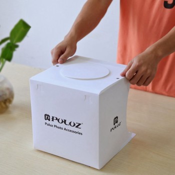 PULUZ Mini Folding Studio Diffuse Soft Box Lightbox With LED Light White Photography Background Photo Studio box