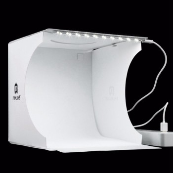 PULUZ Mini Folding Studio Diffuse Soft Box Lightbox With LED Light White Photography Background Photo Studio box
