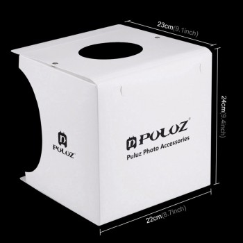 PULUZ Mini Folding Studio Diffuse Soft Box Lightbox With LED Light White Photography Background Photo Studio box