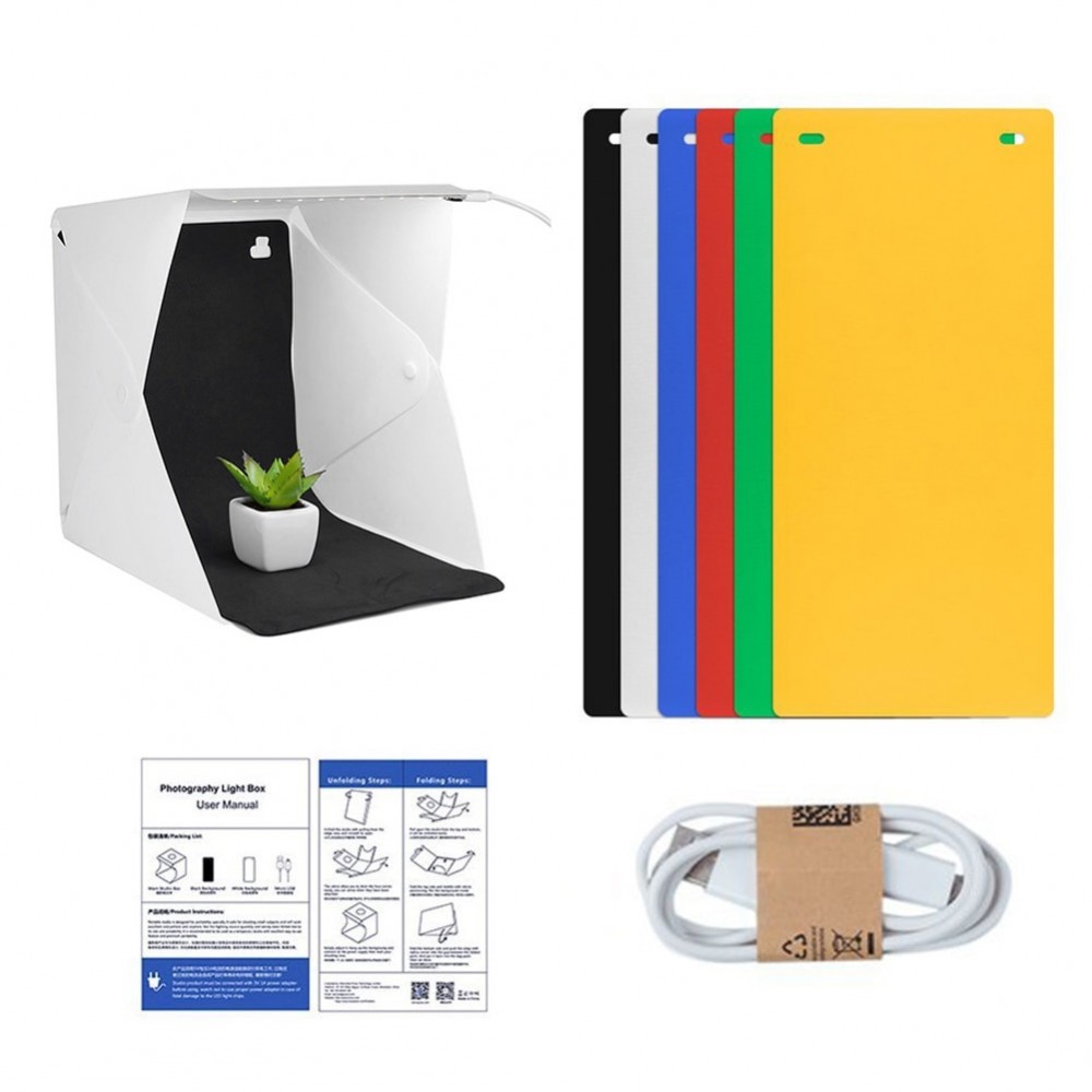 Portable Mini Photo Studio Box Photography Backdrop LED Light Room Tent Tabletop Shooting New Arrival