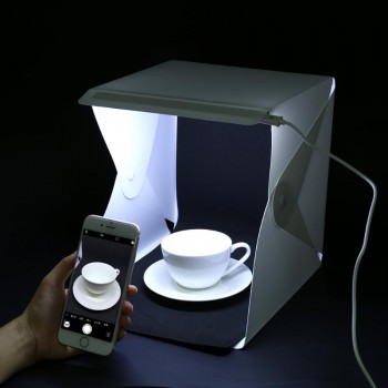 230*220*15mm Mini Foldable Light Room Box 20-LEDs Bright Softbox Table Tops Photo Studio Shooting Tent Lightbox Accessories