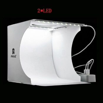 PULUZ Mini Folding Studio 20 * 20cm Soft Light Box Light Box with LED Light Black and White Photography Background Studio Studio