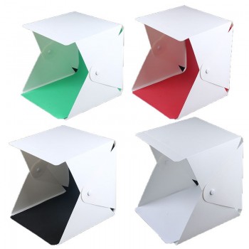 Foleto 40cm Mini Folding Softbox Studio Portable Photography Desktop LED Light Photo Soft Box Built-in button Background Upgrade