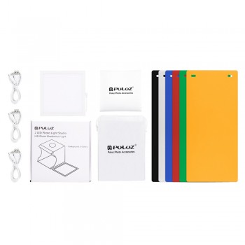 PULUZ Mini 22.5 LED Photography Shadowless Bottom Light Lamp Panel Pad +2LED Panels 20CM lightbox Photo Studio Shooting Tent B