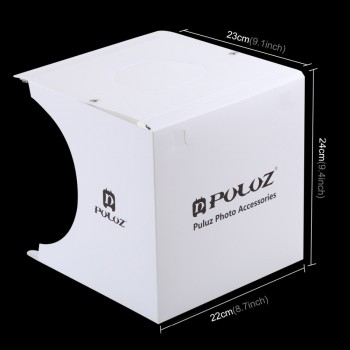 PULUZ Mini 22.5 LED Photography Shadowless Bottom Light Lamp Panel Pad +2LED Panels 20CM lightbox Photo Studio Shooting Tent B