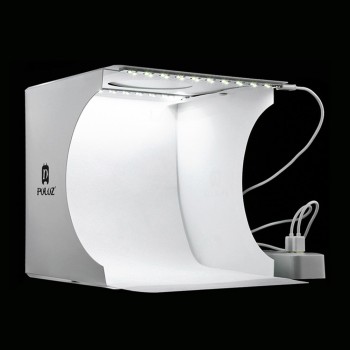 Mini Folding Lightbox Photography Photo Studio Softbox 2 Panel LED Light Soft Box Photo Background Kit Light box for DSLR Camera