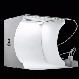 PULUZ 20*20cm 8 Mini Folding Studio Diffuse Soft Box Lightbox With LED Light Black White Photography Background Photo Studio box