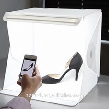 Hanmi 20cm Led Light Mini Photo Studio Tabletop Shooting Light Box Softbox Photo Lightbox Soft Box Fotografia Backdrops Lightbox