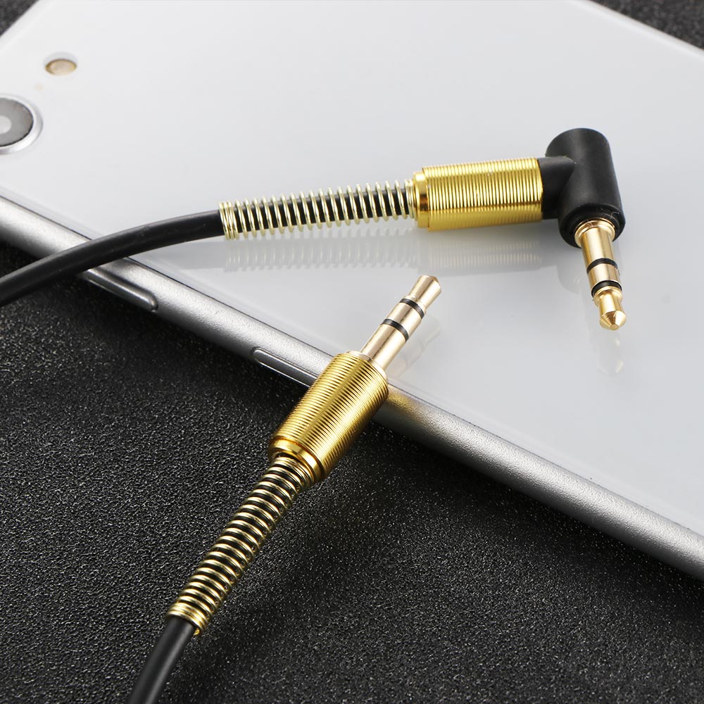 Car Aux Audio Cable 3.5mm Jack Male to Male HIFI Universal Stereo Audio Cable with 90 Degree Angle