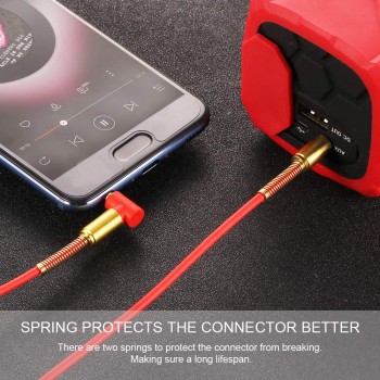 Car Aux Audio Cable 3.5mm Jack Male to Male HIFI Universal Stereo Audio Cable with 90 Degree Angle