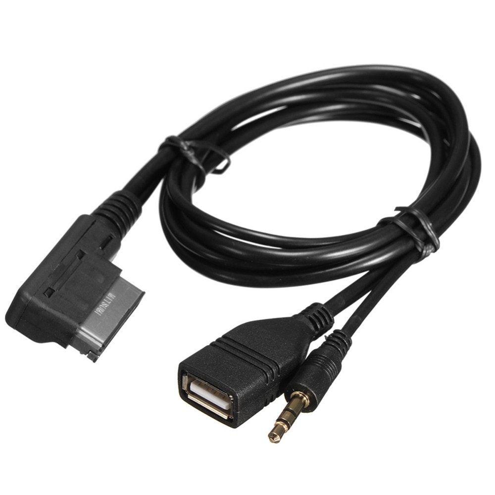 3.5mm AUX Audio Cable Music MDI AMI MMI Interface USB+Charger for Audi A6L A8L Q7 A3 A4L A5 A1 S5 Q5 (Need For AMI Interface)