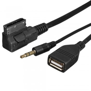 3.5mm AUX Audio Cable Music MDI AMI MMI Interface USB+Charger for Audi A6L A8L Q7 A3 A4L A5 A1 S5 Q5 (Need For AMI Interface)