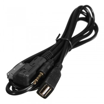 3.5mm AUX Audio Cable Music MDI AMI MMI Interface USB+Charger for Audi A6L A8L Q7 A3 A4L A5 A1 S5 Q5 (Need For AMI Interface)