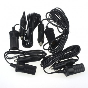 Dependable Car Styling 12V 10A Car Accessory Cigarette Lighter Socket Extension Cord Cable 1m 2m 3m 5m