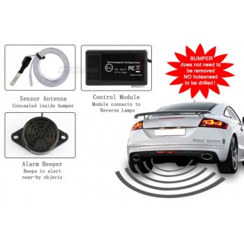 Hot Car Electromagnetic Parking Sensor No Holes\Easy install Parking Radar Bumper Guard Backup Reversing Parking System