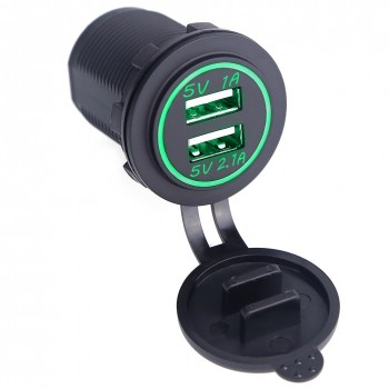 Herorider 12-24V USB Charger for Motorcycle Auto Truck ATV Boat LED Car 3.1A Dual USB Socket Charger Power Adapter Outlet Power