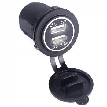 Herorider 12-24V USB Charger for Motorcycle Auto Truck ATV Boat LED Car 3.1A Dual USB Socket Charger Power Adapter Outlet Power