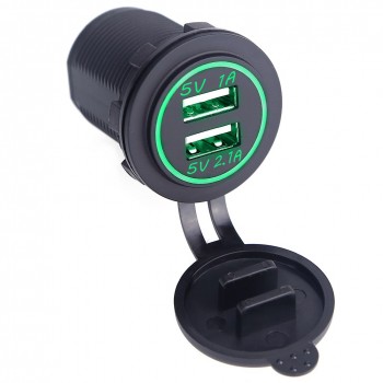 Herorider 12-24V USB Charger for Motorcycle Auto Truck ATV Boat LED Car 3.1A Dual USB Socket Charger Power Adapter Outlet Power