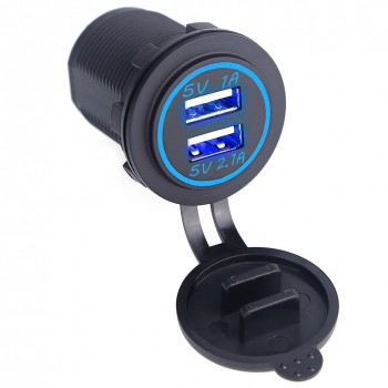 Herorider 12-24V USB Charger for Motorcycle Auto Truck ATV Boat LED Car 3.1A Dual USB Socket Charger Power Adapter Outlet Power