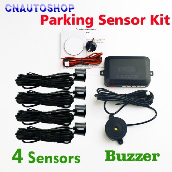 Viecar Buzzer Car Parking Sensor Kit (With / Without Hole Saw)Backup Radar Sound Alert Indicator Probe System 4 Sensors 22mm 12V