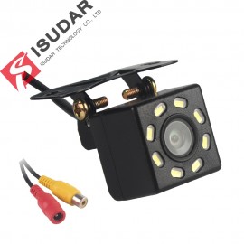 Isudar Car Rear View Camera Universal Backup Parking Camera 8 LED Night Vision Waterproof 170 Wide Angle HD Color Image