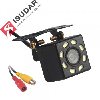 Isudar Car Rear View Camera Universal Backup Parking Camera 8 LED Night Vision Waterproof 170 Wide Angle HD Color Image