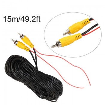 10/12/15/20M RCA Video Cable Car Reverse Rear View Parking Camera Video Cable with Detection Wire Audio Converter Cable