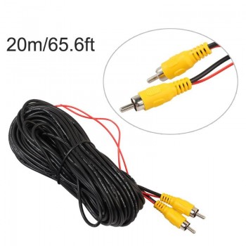 10/12/15/20M RCA Video Cable Car Reverse Rear View Parking Camera Video Cable with Detection Wire Audio Converter Cable