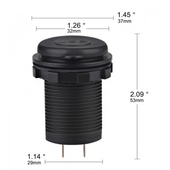 Herorider USB Power Outlet 4.2A Car Charger Dual Socket Adapter Motorcycle USB Charger Cigarette Socket For Motorcycle Car 12v