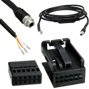 New 3.5MM 12PIN AUX Auxiliary Wire Black Audio Female Music Cable For BMW E60 E63 5 6 Series 550i 520d 525d 525xd 530d 530xd
