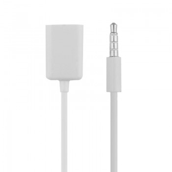 3.5mm Male Audio AUX Jack to USB 2.0 Type A Female OTG Converter Adapter Cable Wire Cord Stereo Audio Plug Car Accessories