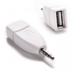 Converter Adapter USB 2.0 Female to 3.5mm Male AUX Audio Durable Car Plug Jack NJ88