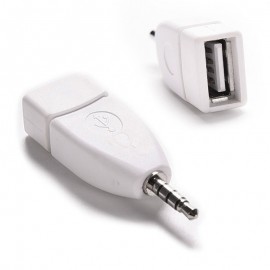 Converter Adapter USB 2.0 Female to 3.5mm Male AUX Audio Durable Car Plug Jack NJ88
