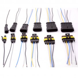 1 2 3 4 5 6 Way 1P 2P 3P 4P 5P Auto Connector Male amp; Female Waterproof Electrical Connector Plug with 14AWG Cable Wire Harness