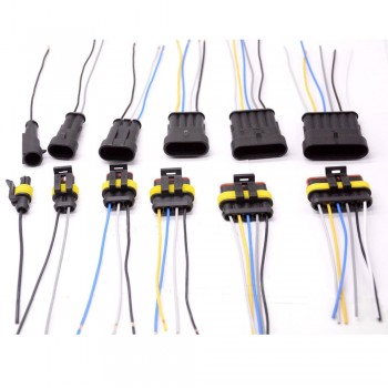 1 2 3 4 5 6 Way 1P 2P 3P 4P 5P Auto Connector Male amp; Female Waterproof Electrical Connector Plug with 14AWG Cable Wire Harness
