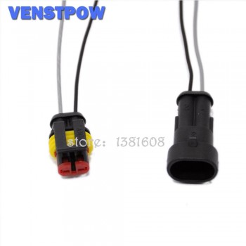 1 2 3 4 5 6 Way 1P 2P 3P 4P 5P Auto Connector Male amp; Female Waterproof Electrical Connector Plug with 14AWG Cable Wire Harness