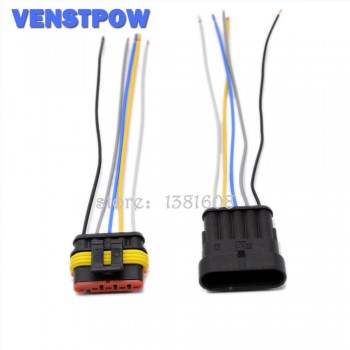 1 2 3 4 5 6 Way 1P 2P 3P 4P 5P Auto Connector Male amp; Female Waterproof Electrical Connector Plug with 14AWG Cable Wire Harness