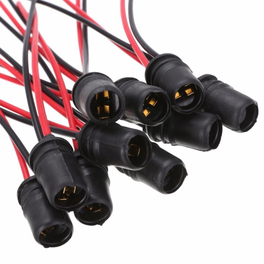 Mayitr 10Pcs T10 W5W Car Wedge Light Bulb Socket Connector Holder Extension LED Lamp Bulb Base Holder for Car Truck Boat