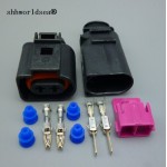 shhworldsea 1pcs automotive wiring harness connector 1J0973722 8D0973822 electrical horn plug 1J0 973 722 1717692-1 8D0 973 822