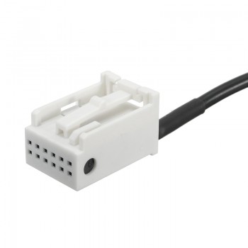 New 3.5mm 12PIN Female Black AUX Audio Input Kit Adapter Music Cable Wire for BMW E60 E61 E63 E64 AUX IN ADAPTER