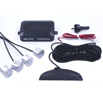 Car Parking Sensor 12V with 4 Sensors Auto Reverse Rear Assistance Backup Park Radar Buzzer Alarm Monitor System Alarm 5 Colors