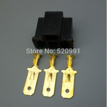 shhworldsea 2sets 3Pin H4 Car connector plug H4 Auto holder plug 7.8mm lamp plug bulb socket for Male + female