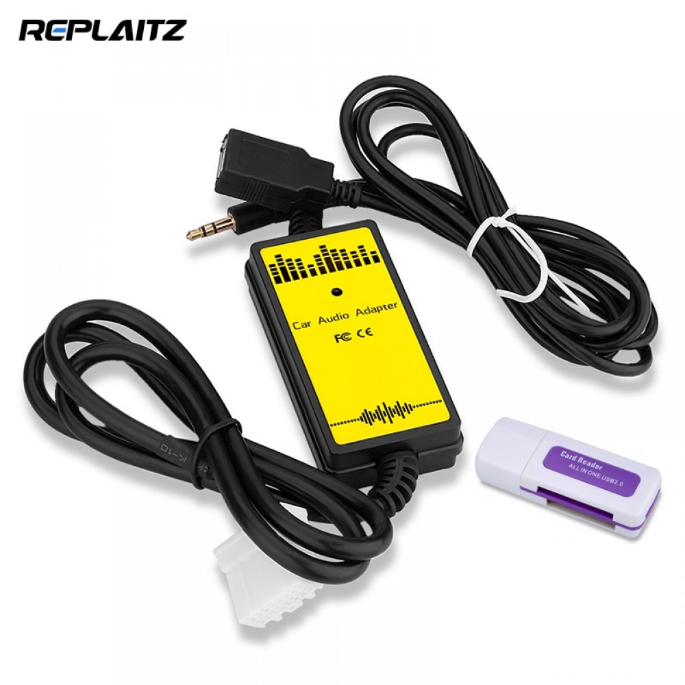 Car Adapter Auto Audio MP3 Player Interface USB AUX Cable MP3/WMA Decoder Audio 3.5mm Virtual CD Changer for Mazda CX 3 6