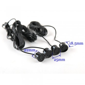 Sinovcle Car Parking Sensor Parktronic LED Monitor System 4 Sensors 22 mm Reverse Backup Radar Without Hole Saw 8 Colors